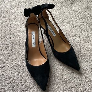 Black kitten heel